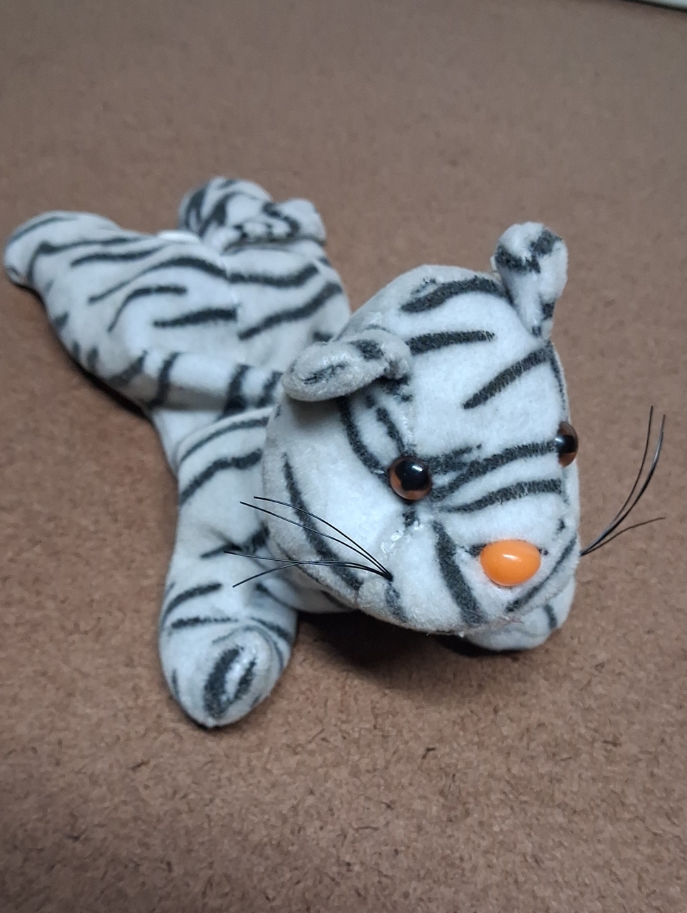Plush Grey Stripe Cat Toy for Cats - Soft Interactive Pet Plush
